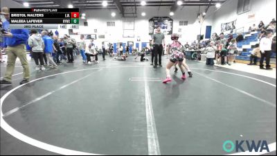 98 lbs 3rd Place - Bristol Walters, Elgin Wrestling vs Maleea LaFever, Newcastle Youth Wrestling