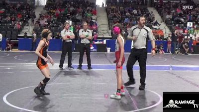 65 lbs Round 2 - Emma Vaughan, Bonner Springs vs Nyliah Dinkel, Russell Wrestling Club