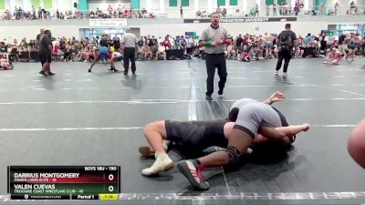 190 lbs Cons. Round 5 - Valen Cuevas, Treasure Coast Wrestling Club vs Darrius Montgomery, Finger Lakes Elite