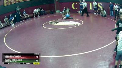 122 lbs Cons. Round 3 - Helo Blackwell, Central Catholic Wrestling Clu vs Julien Coronado, Hoover Wrestling