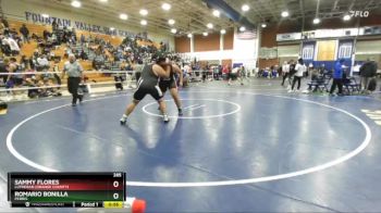 285 lbs Cons. Round 4 - Romario Bonilla, Perris vs Sammy Flores, Lutheran (Orange County)