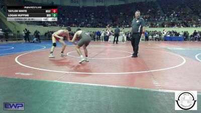 123 lbs Consi Of 32 #1 - Taylor White, Mustang Middle School vs Logan Huffine, Bridge Creek Wrestling