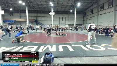 50-55 lbs Round 1 - Orion Howell, Suples vs Bennett Gholson, Timberline Youth Wrestling