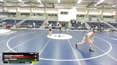 165 lbs Cons. Round 5 - Max Casiano, Ithaca vs Matthew Duquette, Springfield