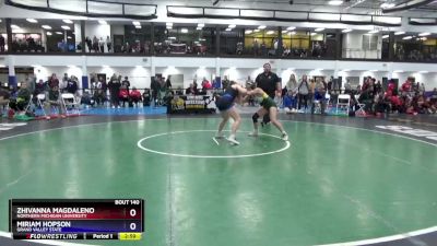 124 lbs 5th Place Match - Miriam Hopson, Grand Valley State vs Zhivanna Magdaleno, Northern Michigan University