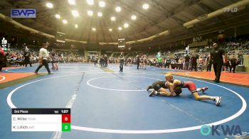 73 lbs 3rd Place - Caden Miller, Fort Gibson Youth Wrestling vs Kaycen Lillich, Jay Wrestling Club