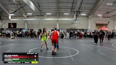 90 lbs Cons. Round 1 - Zeland Ponte, Warhawks vs Kayden Wright, Headhunters