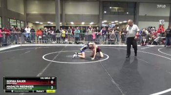 97 lbs Quarterfinal - Sophia Bauer, Great Bend vs Madalyn Riedinger, Trailblazer Wrestling Club