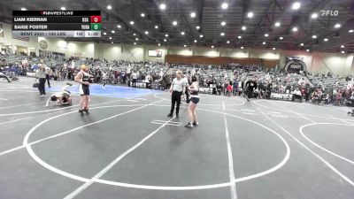 130 lbs Quarterfinal - Liam Kiernan, USA Gold vs Saige Foster, Yuba Sutter Combat