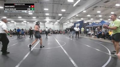 215 lbs Round 2 (10 Team) - Zack Kurtz, Rocket Rams vs Sean Whelan, CTWHALE Green