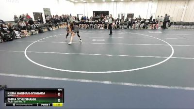 106 lbs Round 1 (6 Team) - Emma Schlismann, Joliet Central vs Kiera Hagman-Nyagaka, Bemidji