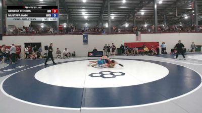 97 kg Cons. Quarters - George Rhodes, Apex Wrestling School vs Mustafa Hadi, Arlington Wrestling Club (AWC)