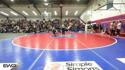 73-82 lbs Rr Rnd 3 - Blaire Eraker, Jenks vs Malea Hawkins, Tulsa Union Girls