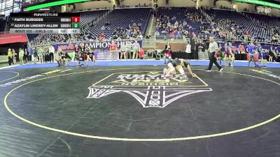 Girls-130 lbs Cons. Round 3 - Azaylin Lindsey-allen, Kalamazoo Central Hs Girls vs Faith Burgess, Grand Blanc Hs Girls