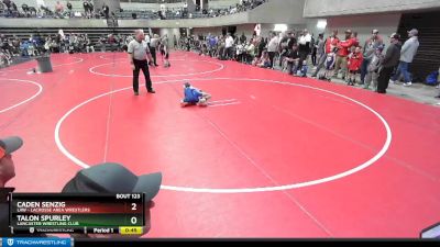 50 lbs Quarterfinal - Caden Senzig, LAW - Lacrosse Area Wrestlers vs Talon Spurley, Lancaster Wrestling Club