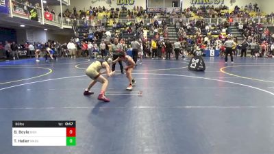 90 lbs Consy 2 - Benjamin Boyle, Bishop Watterson vs Teige Haller, Wadsworth