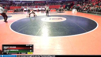 1A 106 lbs Cons. Round 2 - Culan Lindemuth, Coal City vs Brady Mouser, LeRoy