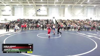 106-116 lbs Round 4 - Addisyn Liszewski, Sandy Creek Youth Wrestling vs Amelia Wright, Club Not Listed