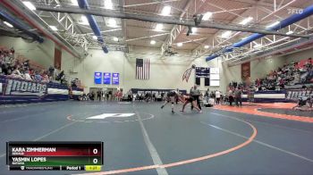 130 lbs Quarterfinal - Kara Zimmerman, DeKalb vs Yasmin Lopes, Batavia