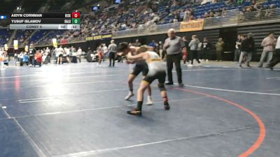 100 lbs Consy 6 - Aidyn Cornman, Kiski Area vs Yusuf Islamov, Baldwin