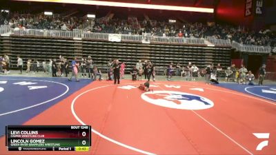 70 lbs 3rd Place Match - Lincoln Gomez, Green River Grapplers Wrestling vs Levi Collins, Casper Wrestling Club