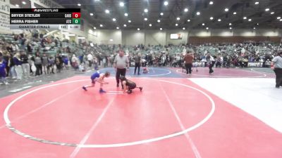 100 lbs Quarterfinal - Bryer Stetler, Carson Bulldogs vs Herra Fisher, Atc