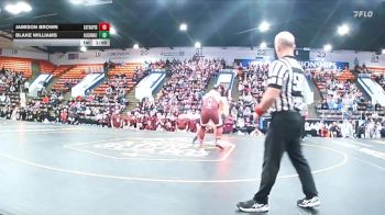 285 lbs Quarterfinals (8 Team) - Blake Williams, Algonac vs Jamison Brown, Eaton Rapids