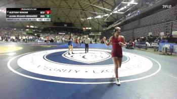 Girls 3A 135 lbs Champ. Round 1 - Liliana Delgado Hernandez, Kent Meridian (Girls) vs Aleyiah Wakan, Mt. Spokane (Girls)