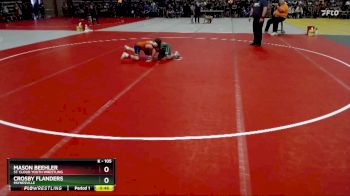 105 lbs 1st Place Match - Mason Beehler, St. Cloud Youth Wrestling vs Crosby Flanders, Paynesville