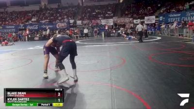 D 3 165 lbs Quarterfinal - Kyler Dartez, South Beauregard vs Blake Dean, Christ Episcopal