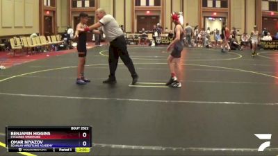 96 lbs Round 3 - Omar Niyazov, Scanlan Wrestling Academy vs Benjamin Higgins, Cyclones Wrestling