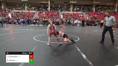 70 lbs Quarterfinal - Emett Sawatzky, Mac Wrestling Club vs Nathan Palmer, Maize Wrestling Club