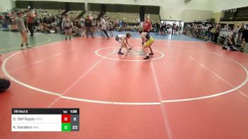 97 lbs Rr Rnd 6 - David DeFilippis, Apex vs Kellen Sanders, Roundtree Wrestling Academy Black