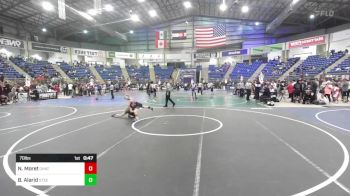 70 lbs Consi Of 8 #2 - Nolan Moret, Chatfield WC vs Bradley Alarid, Steel City Reloaded WC