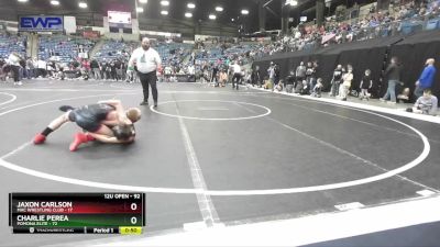 92 lbs Cons. Semi - Charlie Perea, Pomona Elite vs Jaxon Carlson, Mac Wrestling Club