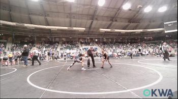 67 lbs Round Of 16 - Orlandas Bruner, Midwest City Bombers Youth Wrestling Club vs Emyle Thompson, HURRICANE WRESTLING ACADEMY