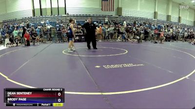 106 lbs Champ. Round 2 - Dean Senteney, IN vs Brody Page, IL