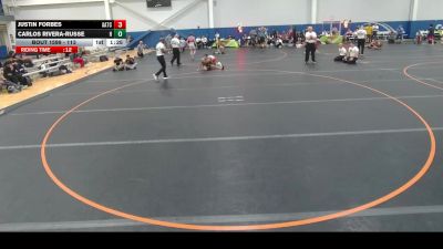 113 lbs Cons. Round 9 - Justin Forbes, Unattached vs Carlos Rivera-russe, Hammers