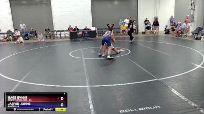 136 lbs 2nd Wrestleback (16 Team) - Gage Evans, Pennsylvania Red vs Jasper Johns, Kansas