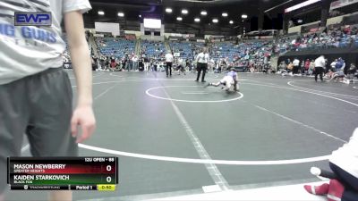 88 lbs Cons. Round 2 - Mason Newberry, Greater Heights vs Kaiden Starkovich, Black Fox