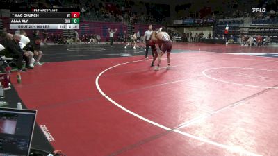 165 lbs Round Of 32 - Mac Church, Virginia Tech vs Alaa Aly, Edinboro
