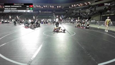 90 lbs 3rd Place - Abigail Castagnetto, Belvidere Braves vs Noelle Wright, Stafford