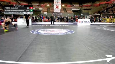 Intermediate Boys - 67 lbs Champ. Round 2 - Giovanni Achillies Quintanar, Central Catholic Wrestling Club vs Adam Albahar, Socal Grappling Club