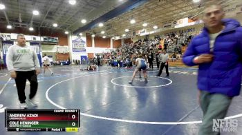 215 lbs Champ. Round 1 - Cole Heninger, Newport Harbor vs Andrew Azadi, Laguna Hills