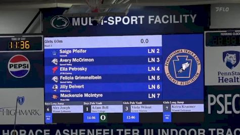 High School Girls' 60m, Prelims 3