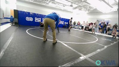 96 lbs Rr Rnd 1 - Taytum Welchel, Harrah Little League Wrestling vs London Watson, Choctaw Ironman