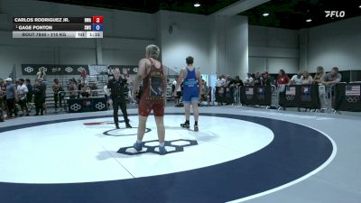 110 kg Cons. Semis - Carlos Rodriguez Jr., Heartland Wrestling Academy vs Gage Ponton, Suples Wrestling Club
