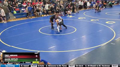 131 lbs Cons. Round 2 - Nazir Motley, Williamsville North vs Trey Abrams, Frontier