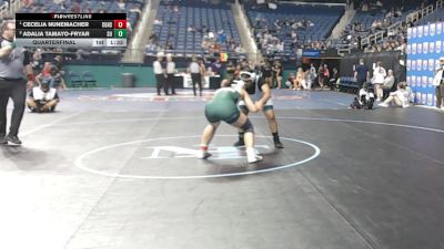 7A - 165 lbs Quarterfinal - Cecelia Nunemacher, Cardinal Gibbons High School vs Adalia Tamayo-Fryar, Southwest Guilford High School