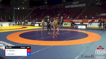 55kg 3rd Place Match - Zechariah Topping, Saskatoon Jr Huskies vs Jack Kozusko, Catttown WC